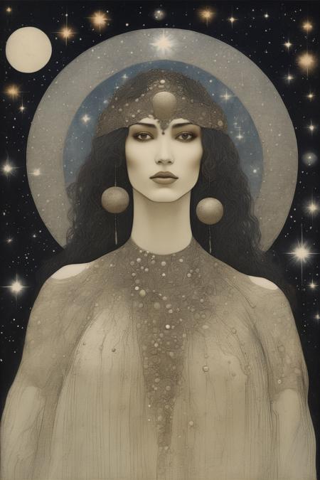 00133-2839615741-John Albert Bauer Style - a hispanic goddess made of stars.png